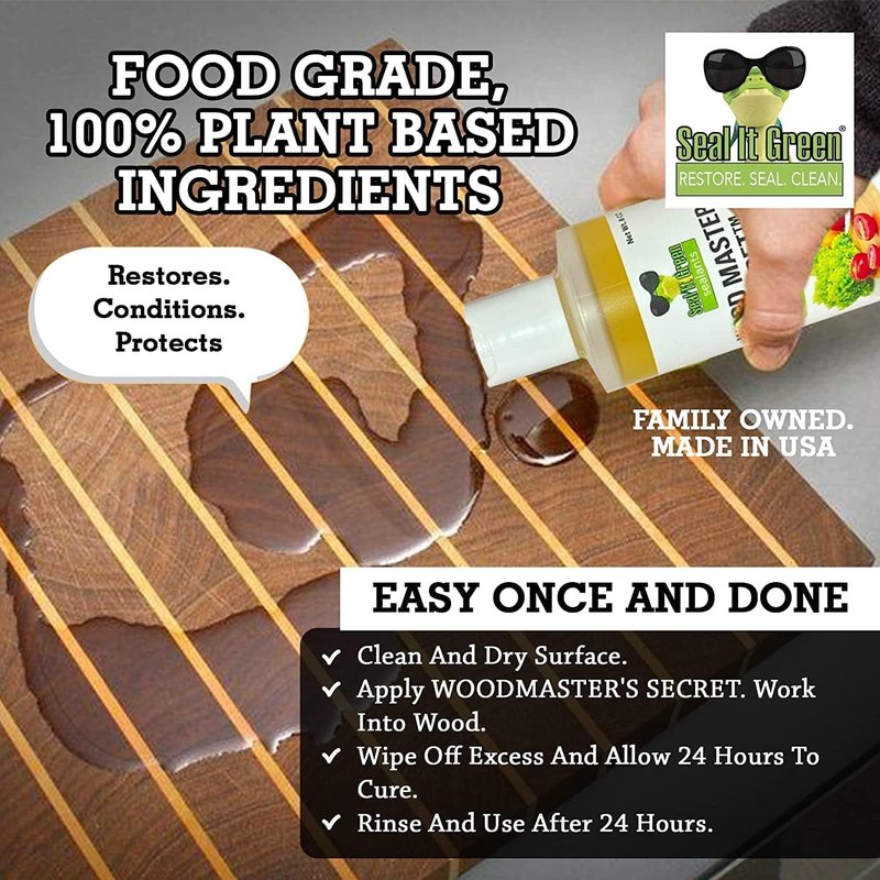 Non-Toxic Cutting Board Oil - Food Safe Conditioner & Sealer | 8 Oz - Ideal for Butcher Blocks & Wood Counters