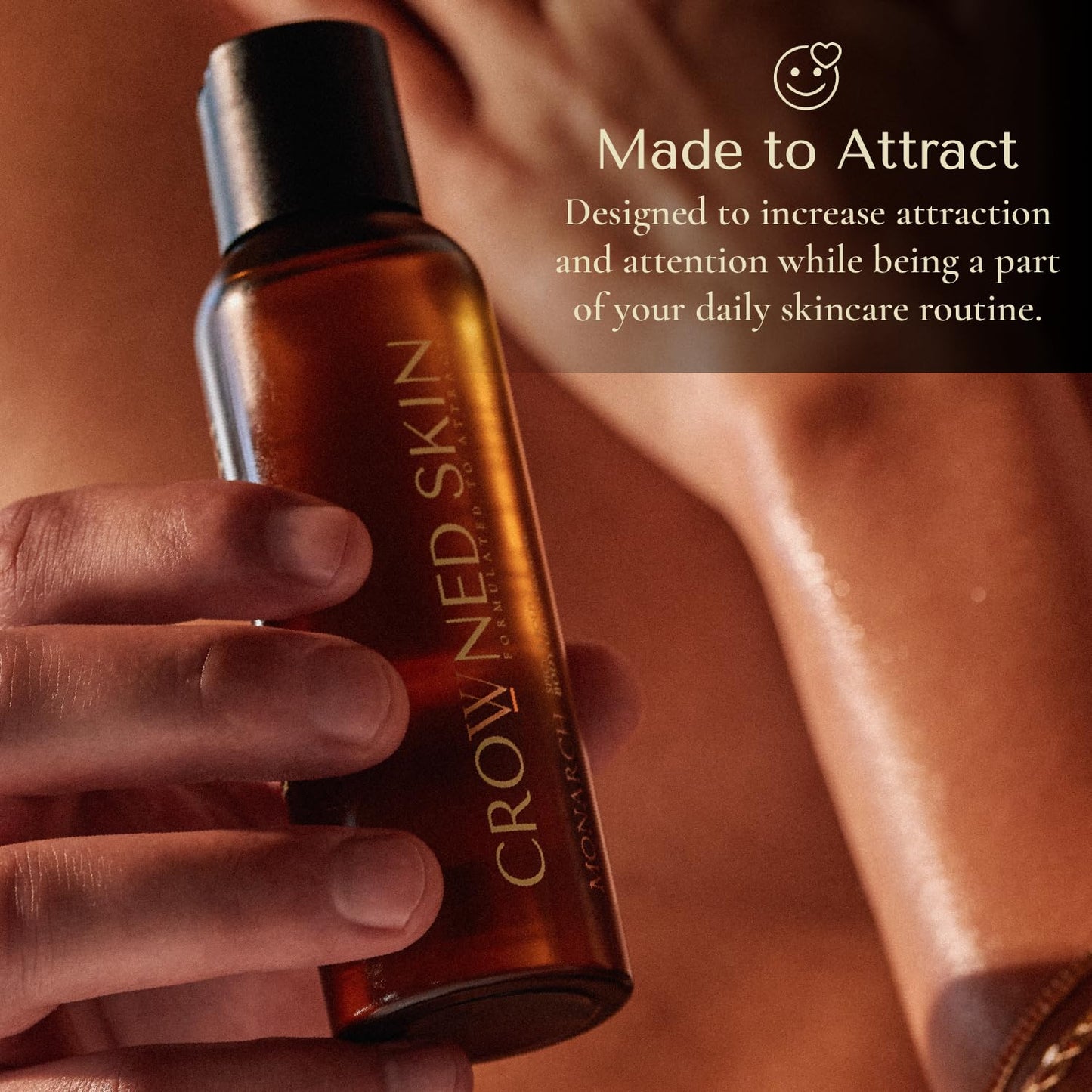 Crowned Skin Prince Body Oil Cologne for Men | Oceanic & Woody | As Seen On Shark Tank | Scented with White Musk & Bergamot | Infused with Natural Jojoba & Grapeseed Oil | All-Day Fragrance | 4oz