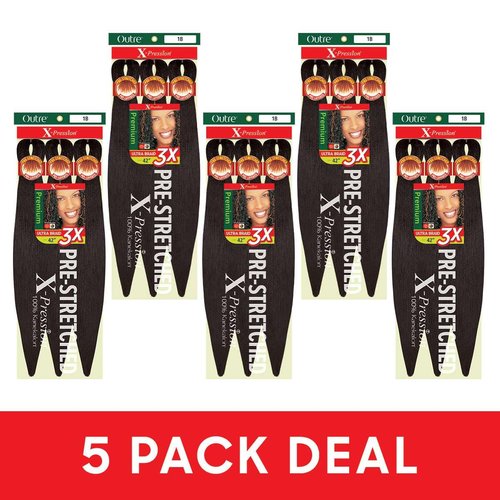 [5 PACK DEAL] Outre X-PRESSION Ultra Braid Pre-streteched Braid 42" 3X (5 Packs, 33)