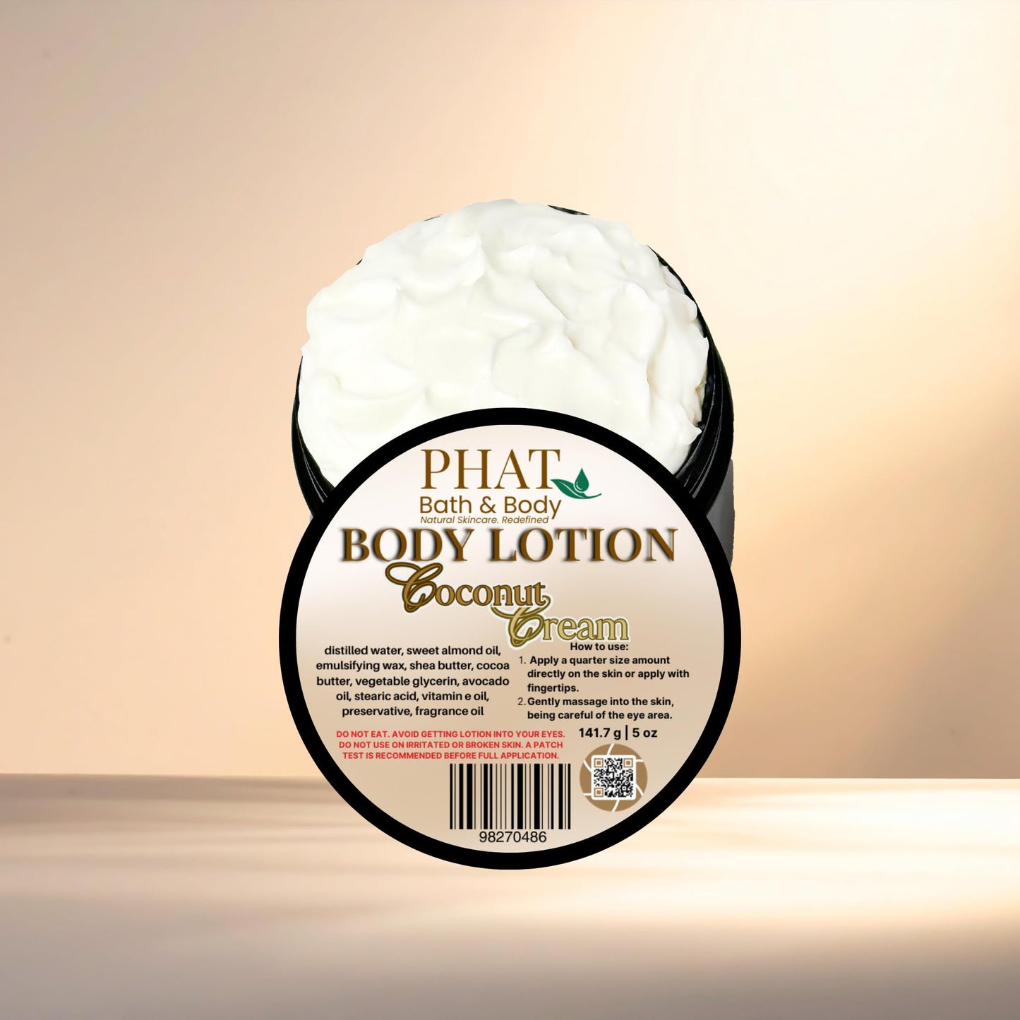 Coconut Cream Moisturizing Body Lotion with Shea & Cocoa Butter | 5 oz