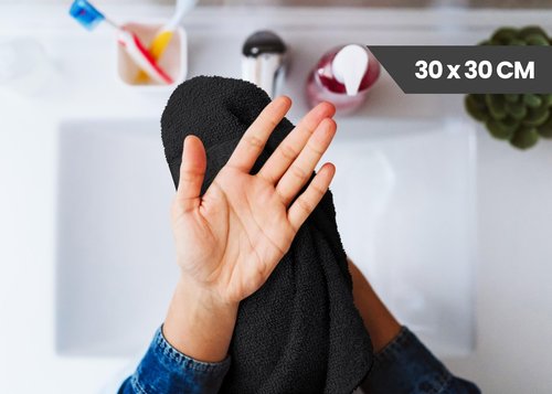Utopia Towels [288 Pack Premium Wash Cloths Set (12 x 12 Inches) 100% Cotton, Highly Absorbent and Soft Feel Essential Washcloths for Bathroom, Spa, Gym, and Face Towel (Black)
