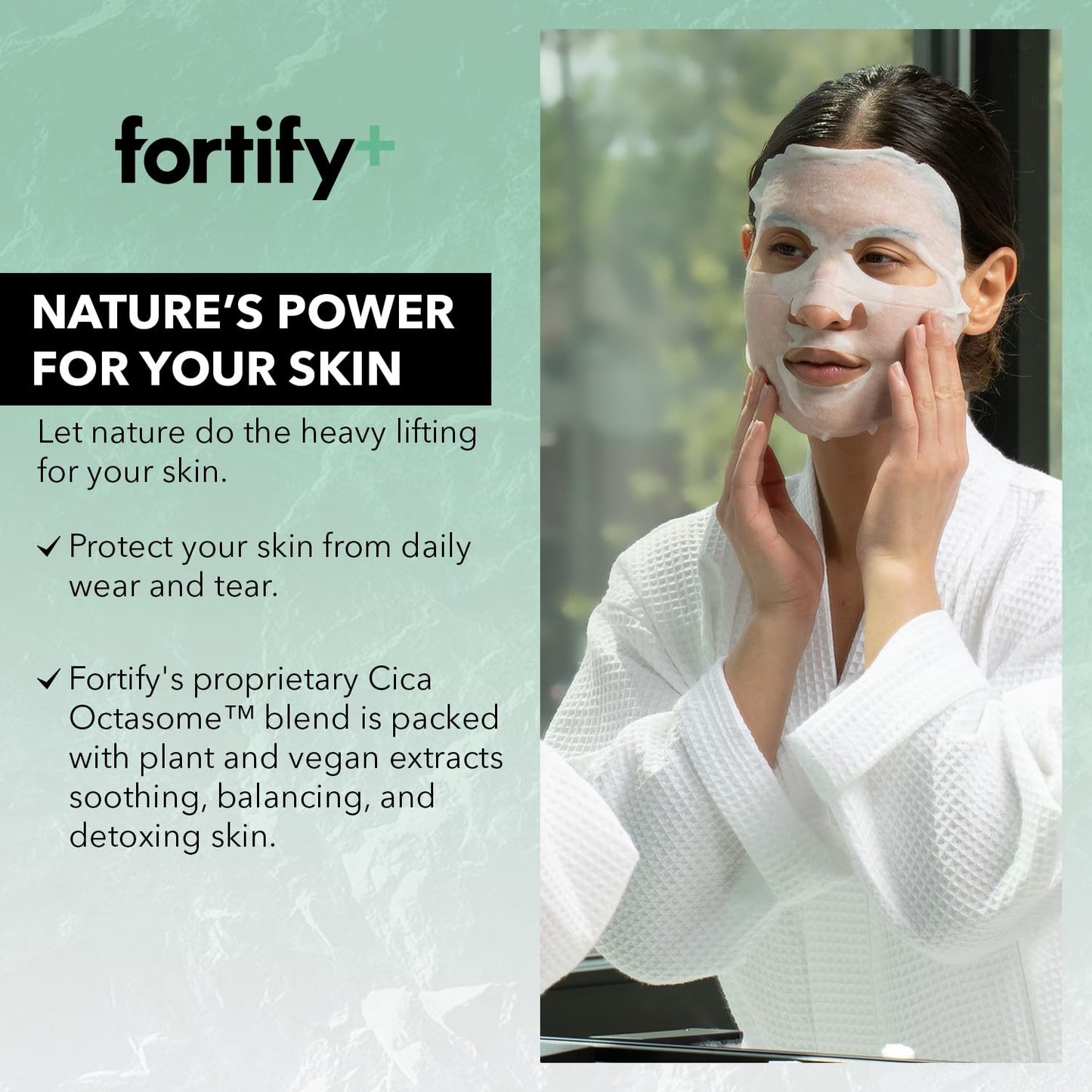 Fortify Skincare Total Rejuvenation Set - Multi Purpose 3-In-1: Detox, Treat, Boost with Cica & Zeolite for Firming, Barrier Care & Hydration - Dermatologist Tested, Korean Skin Care, Vegan - 8 Pack