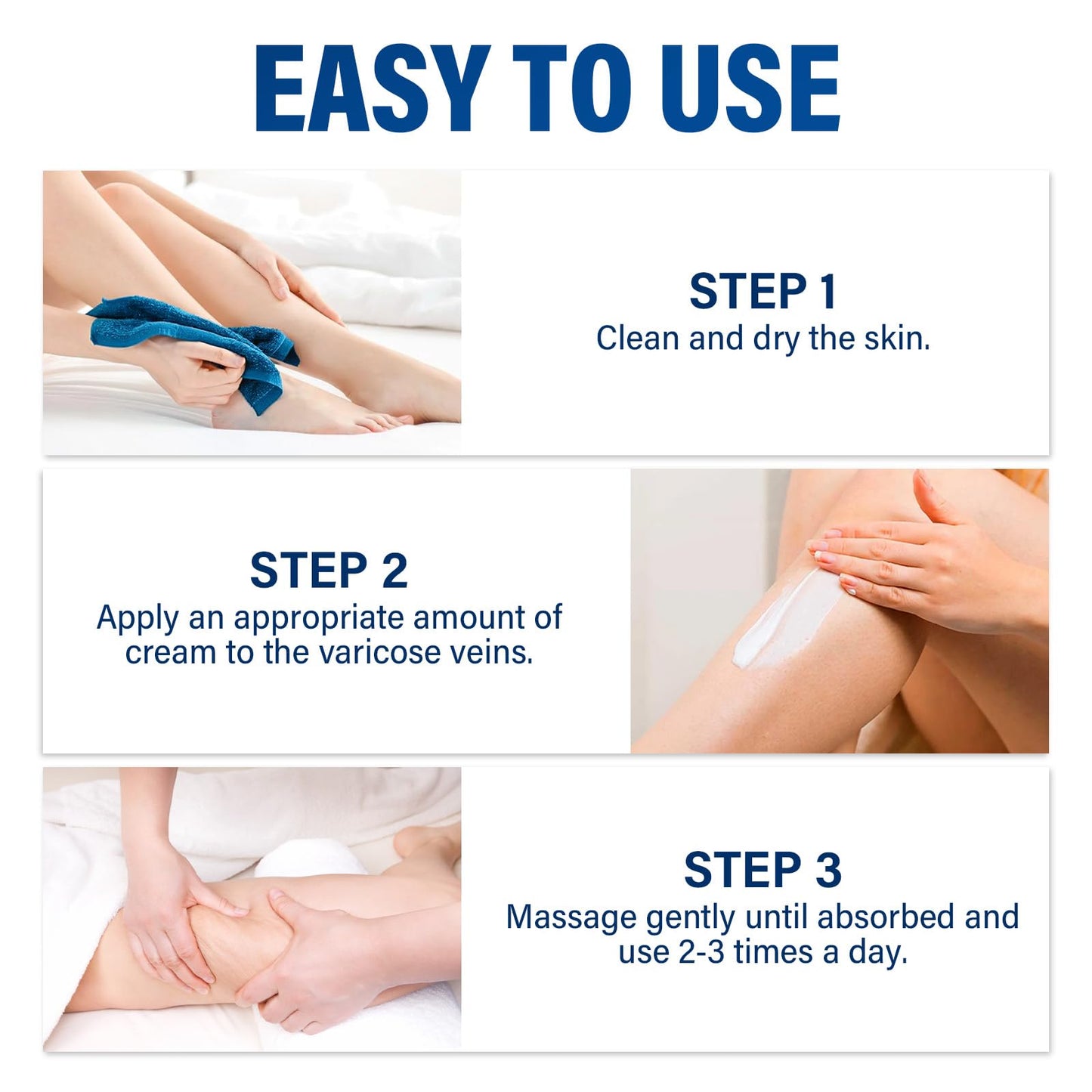 CURECURE Varicose Veins Treatment for Legs, Varicose Veins Treatment Cream- Improves Blood Circulation, Reduces Varicose Veins and Heaviness, 2 Count
