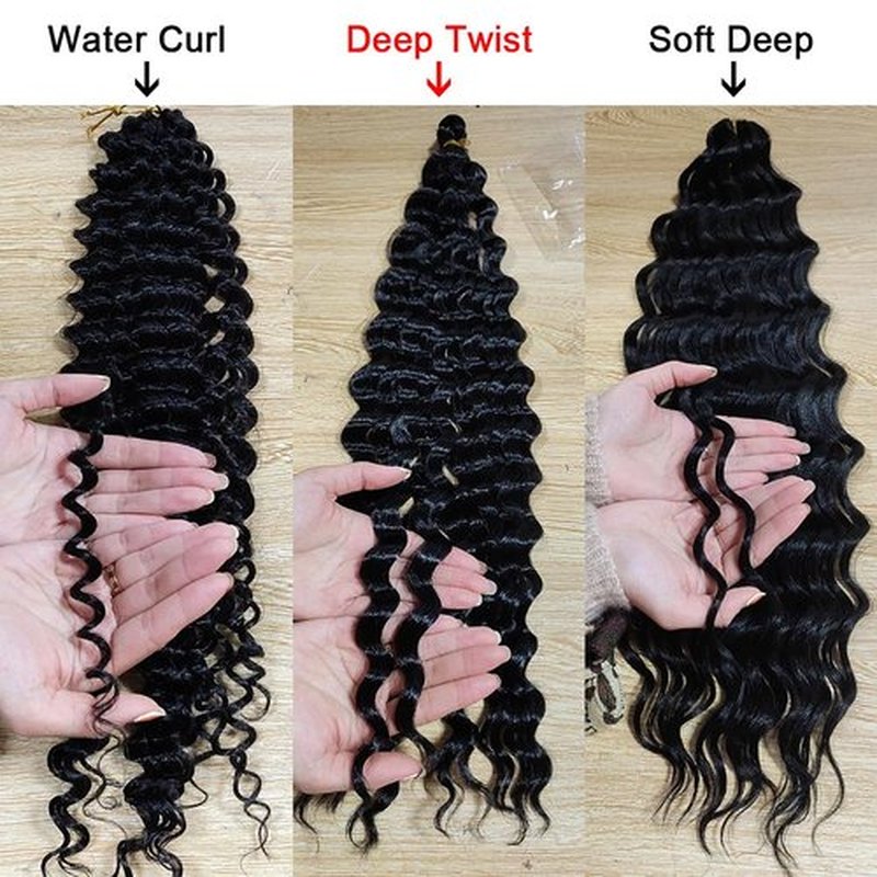 Water curl Crochet Hair For Black Women 22Inch Wavy Crochet Hair 3Pack Box Braid Synthetic Hair Extension (T27, 22inch water curl)