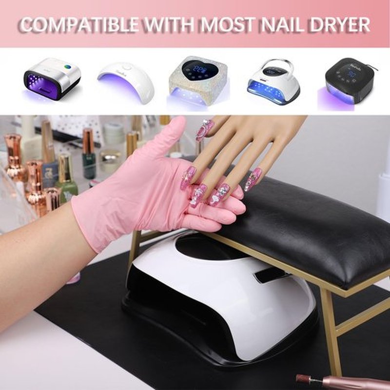 Arm Rest for Nails Tech with Nail Table Mat,Microfiber Leather Nail Hand Rest, No Installation Required Manicure Hand Rest Stand Nail Art Accessories Tool for Nails Tech(Black)