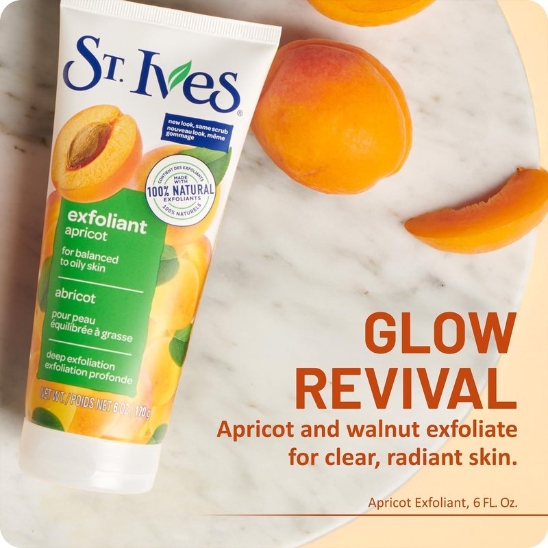 St. Ives Apricot Facial Scrub - Exfoliating Face Scrub for Oily Skin | 6 Oz