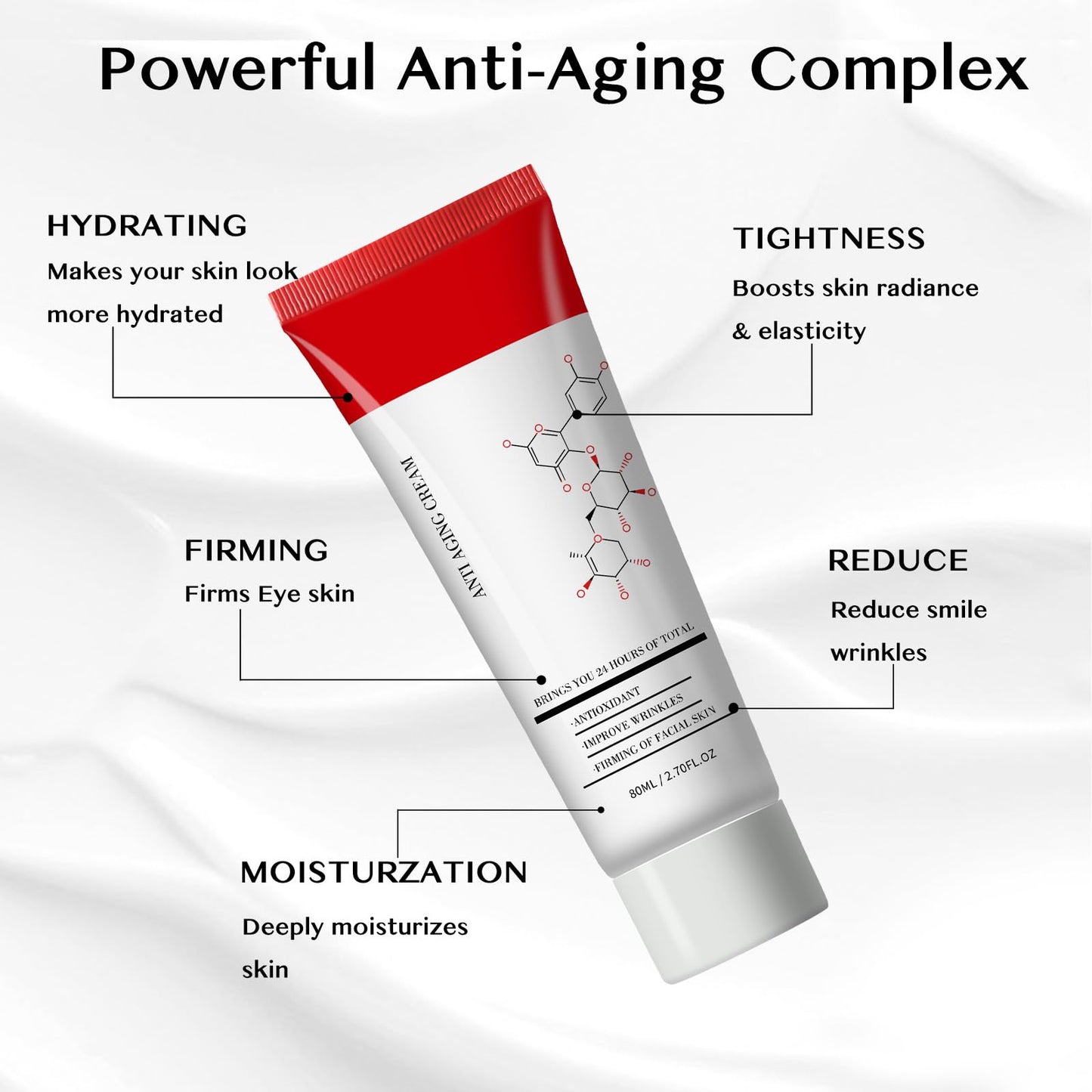 Skincare All In One Anti Aging Face Cream — Retinol & Peptide Anti Aging Face Moisturizer, Facial Firming & Skin Tightening Cream for Face & Neck, Fine Lines & Wrinkles, For Women & Men, 2.7 fl oz