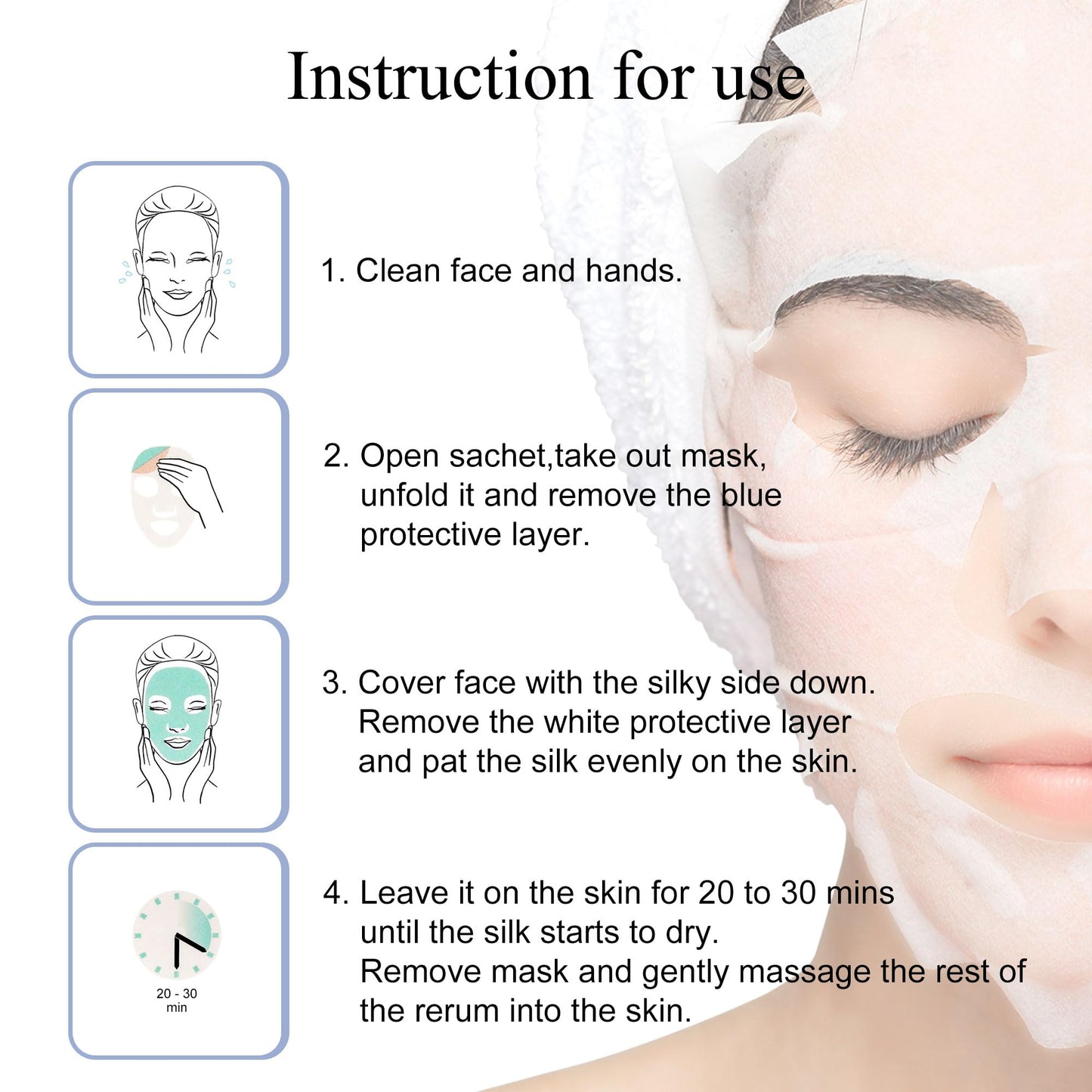 Dermaroller, Silk Face Masks (1 Pack 10pc) with 30 Ampoules Cleaner - Lunar New Year Set - LUNAR-SET