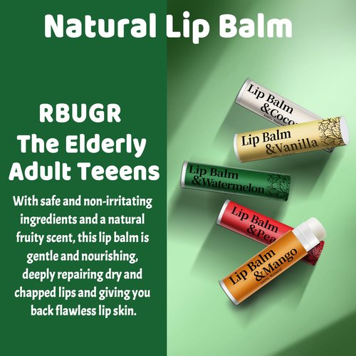 RBUGR 320 Pcs Lip Balm Bulk, 12 Flavored Pack of Lip Balms Natural Lip Balm Pack, Moisturising Organic Lip Balm Set for Cracked Lips, Bulk Gifts Stocking Stuffers Party Favors(4.2g/0.15oz)