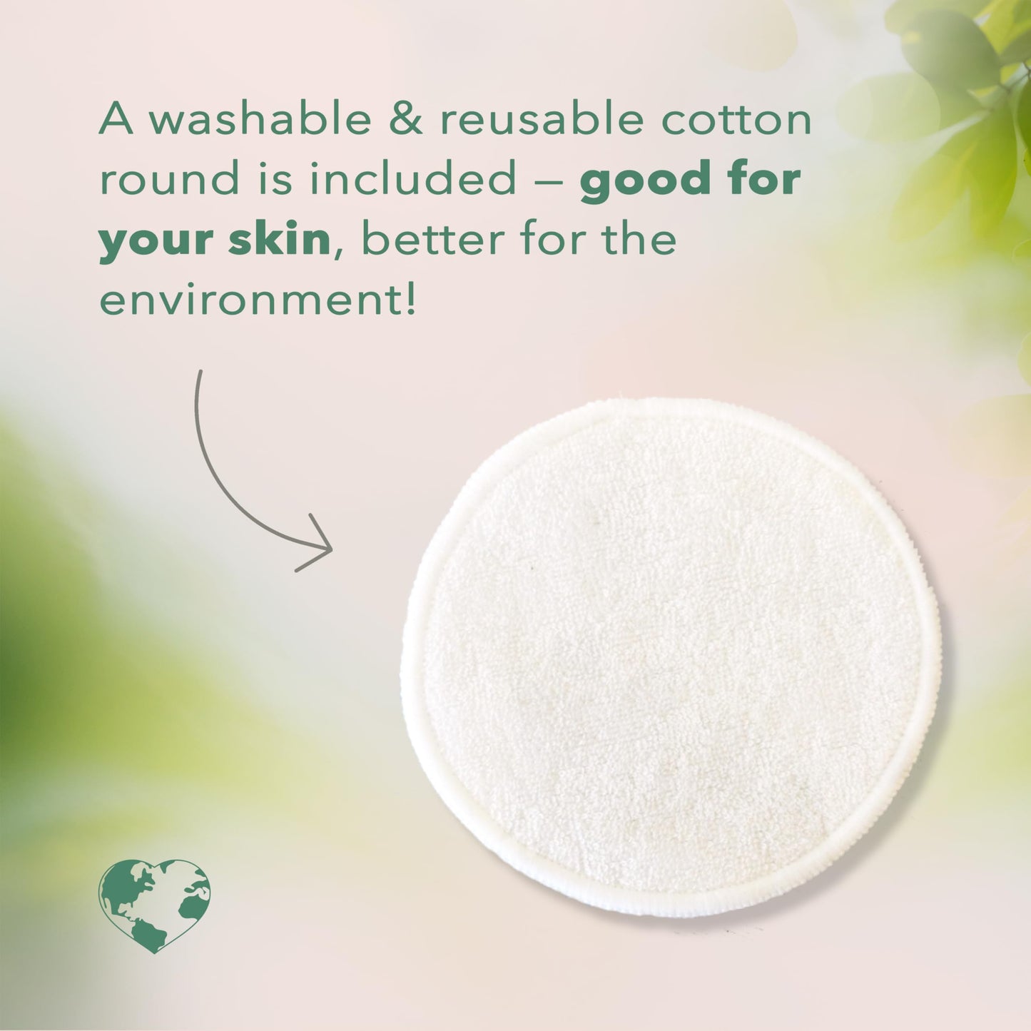 Nourish Organic Body Lotion, Unscented – Hydrating Body Lotion for Dry Skin with Certified Organic Aloe Vera, Shea Butter, Coconut Oil & Cocoa Butter + Washable Cotton Round (2 Piece Set)