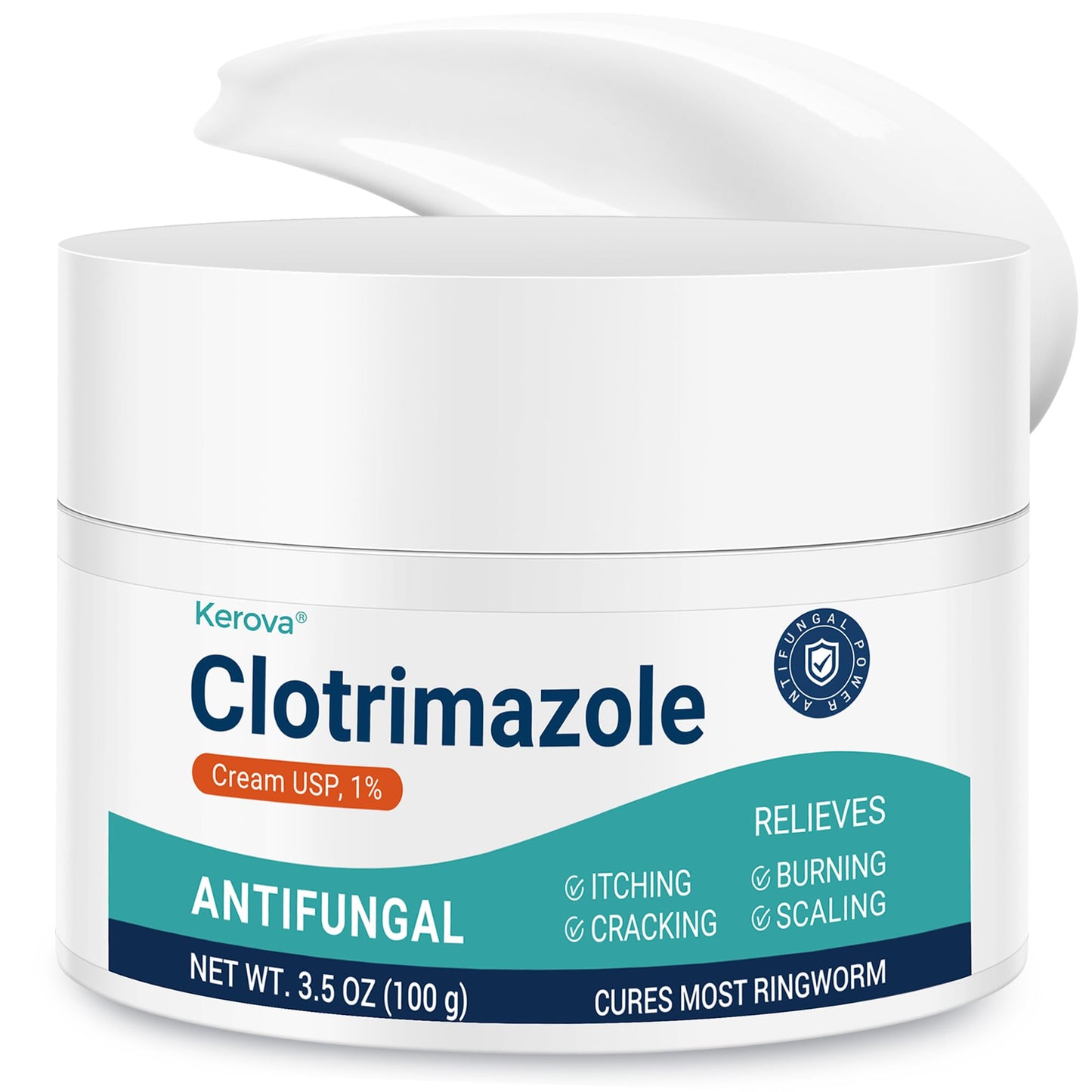Kerova Antifungal Cream for Athlete’s Foot, Jock Itch & Ringworm – 1% Clotrimazole Antifungal Cream, Ringworm Treatment for Humans, Relieves Burning, Itching, Scaling & Cracking (3.5 Ounce)