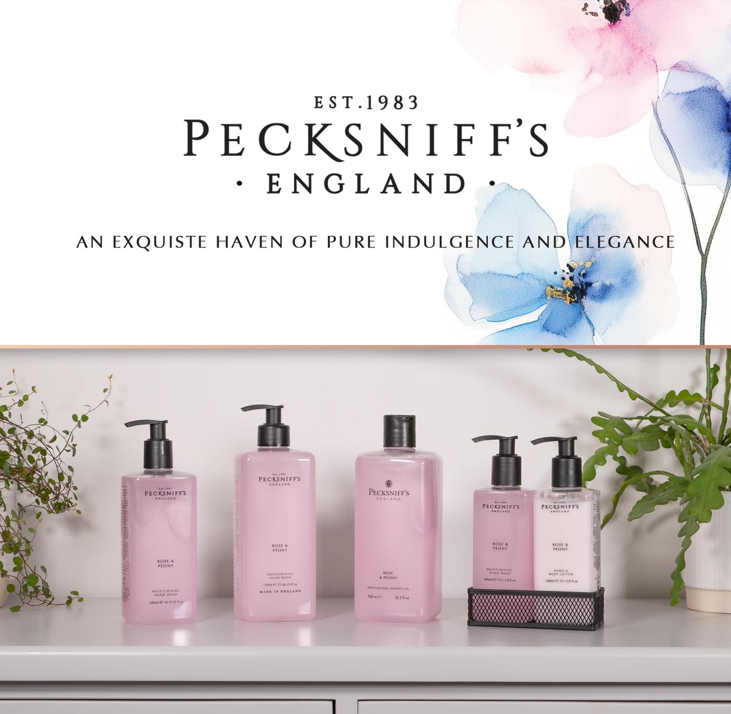 Sandalwood & Vanilla Shower Gel 750ml - Pecksniff's Classic Moisturizing Formula