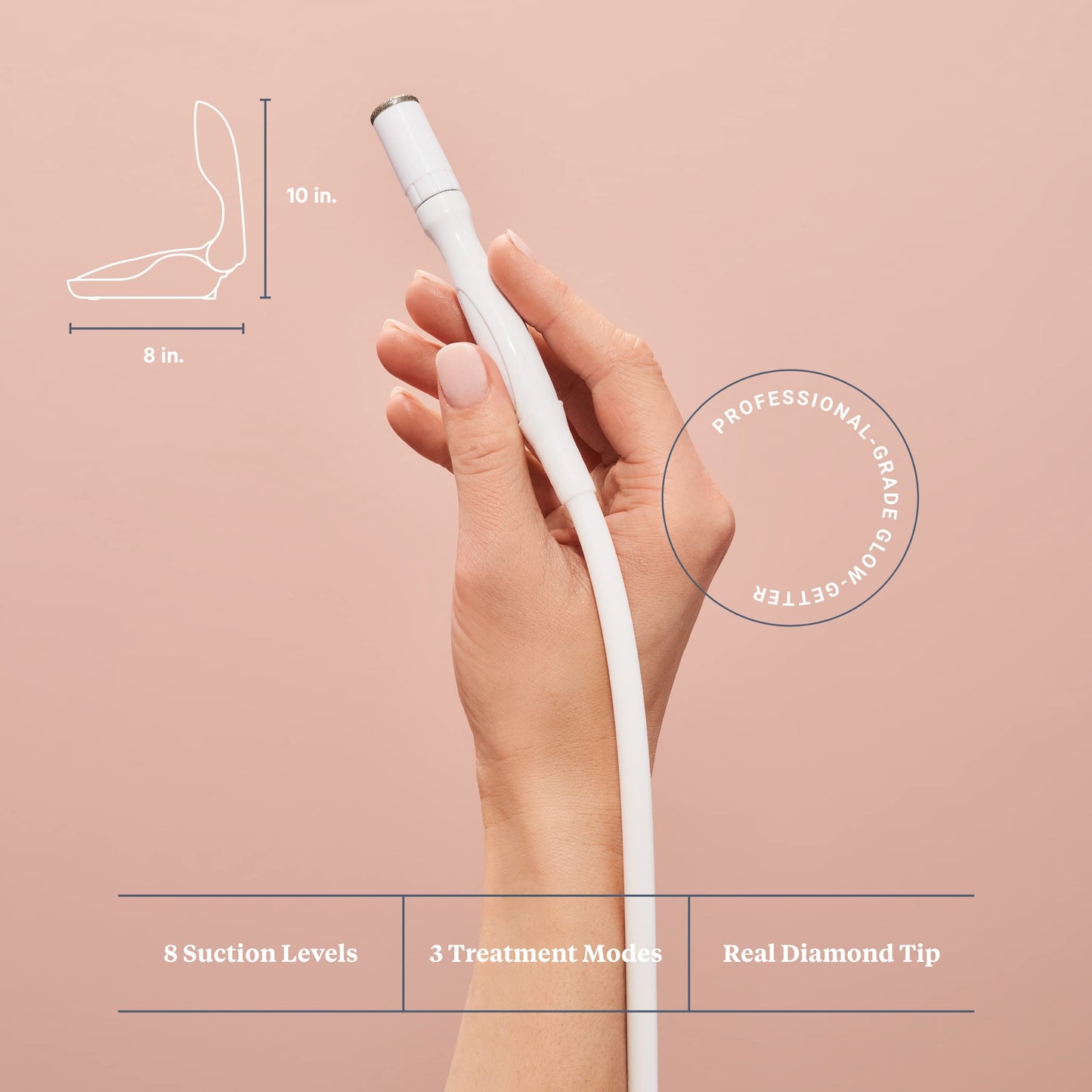 Trophy Skin MicrodermMD - At Home Microdermabrasion Kit - Anti Aging and Acne Treatment - Contains Real Diamond and Pore Extractor Tips to Rejuvenate Skin and Reduce Acne Scars - Mint