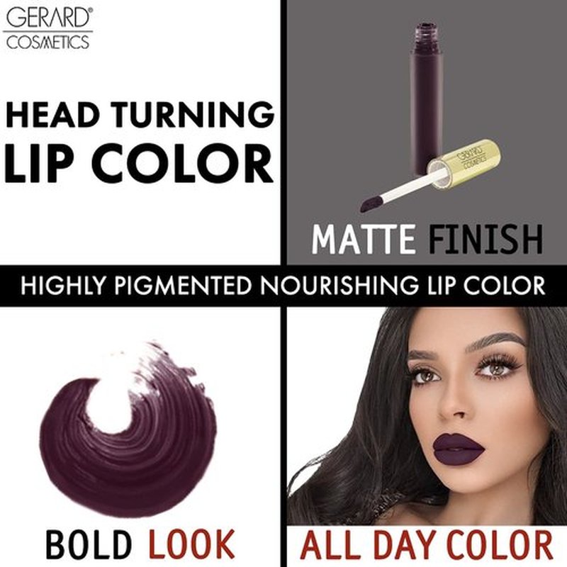Gerard Cosmetics HydraMatte Liquid Lipstick Knight Rider | Raven Lipstick with Matte Finish | Long Lasting and Non-Drying | Super Pigmented Fully Opaque Lip Color