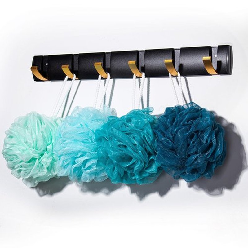 MTDLYICE Loofah Sponge 75g 4 Pack, Bath Sponge Soft Mesh Shower Puff Loofah for Women, Exfoliating Body Scrubber, lufas for Women, Shower Accessories (Blue)