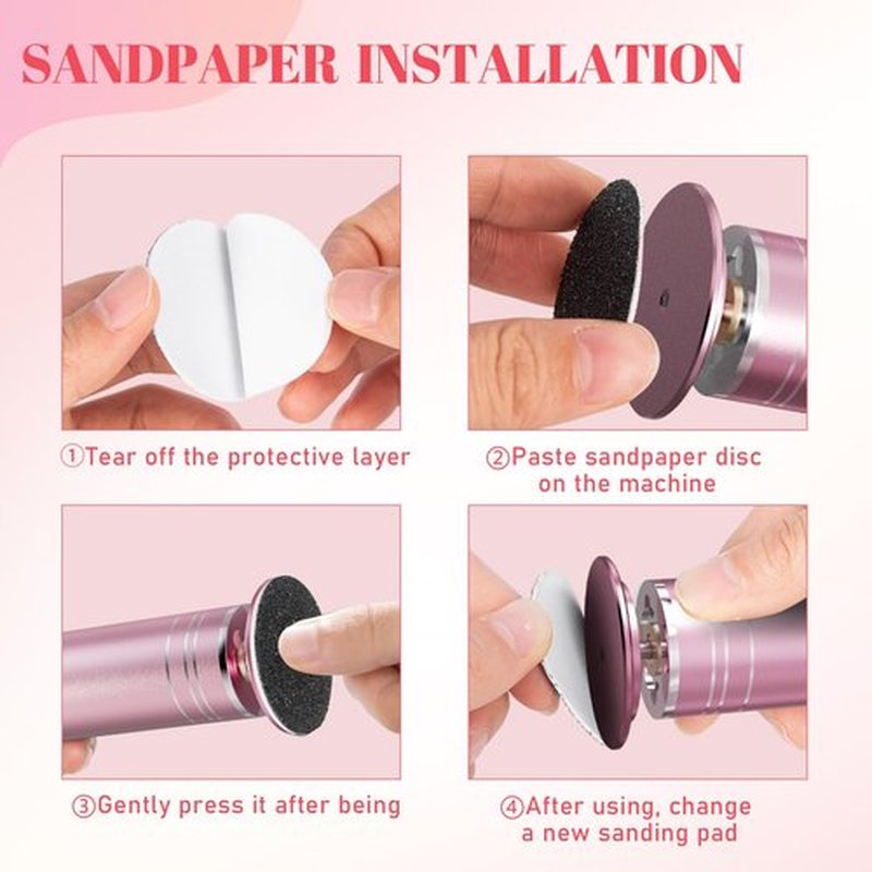 Ranrose 60 PCS Replacement Sandpaper Pad Disks for Electric Feet Callus Remover, Sandpaper Pad Disks(80 Grit&100 Grit) for Dead Skin Callus