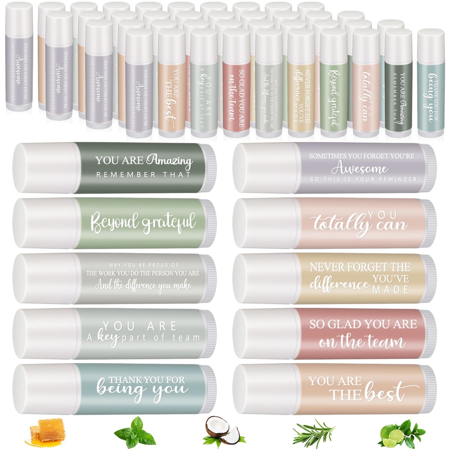 Swiffen 30 Sets Employee Appreciation Gifts Lip Balm Bulk Thank You Gifts for CNA Nurse Paraprofessional Women Team Coworkers Staff Volunteer Baby Shower Bridal Wedding Favors for Guests