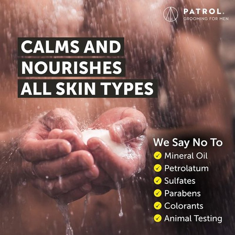 Skin Patrol Activated Soap Bar - Sulfate-Free, Paraben-Free (Hemp Seed Oil, 5.2 Ounce / 150g)