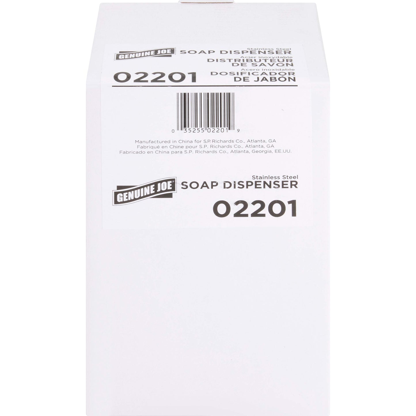Genuine Joe GJO02201 Stainless Steel Manual Soap Dispenser, 31.5 fl oz Capacity