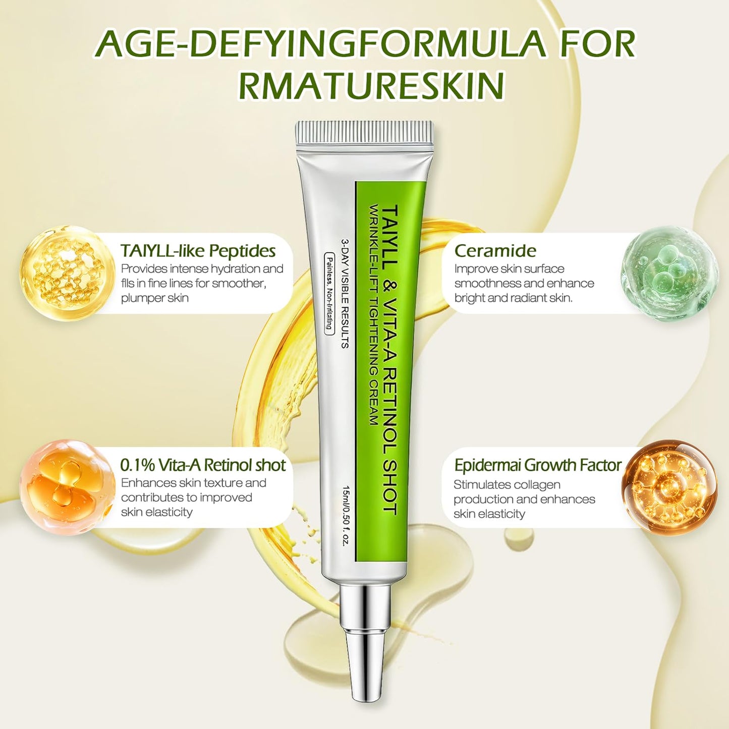 Botoxmix &Vita-A Retinol Shot Cream,Retinal Shot Tightening Booster, Retinol Anti-Wrinkle Cream, Anti-Aging, Reduces Fine Lines, Wrinkles & Crow’s Feet, Pore Minimizer, Firmer Skin