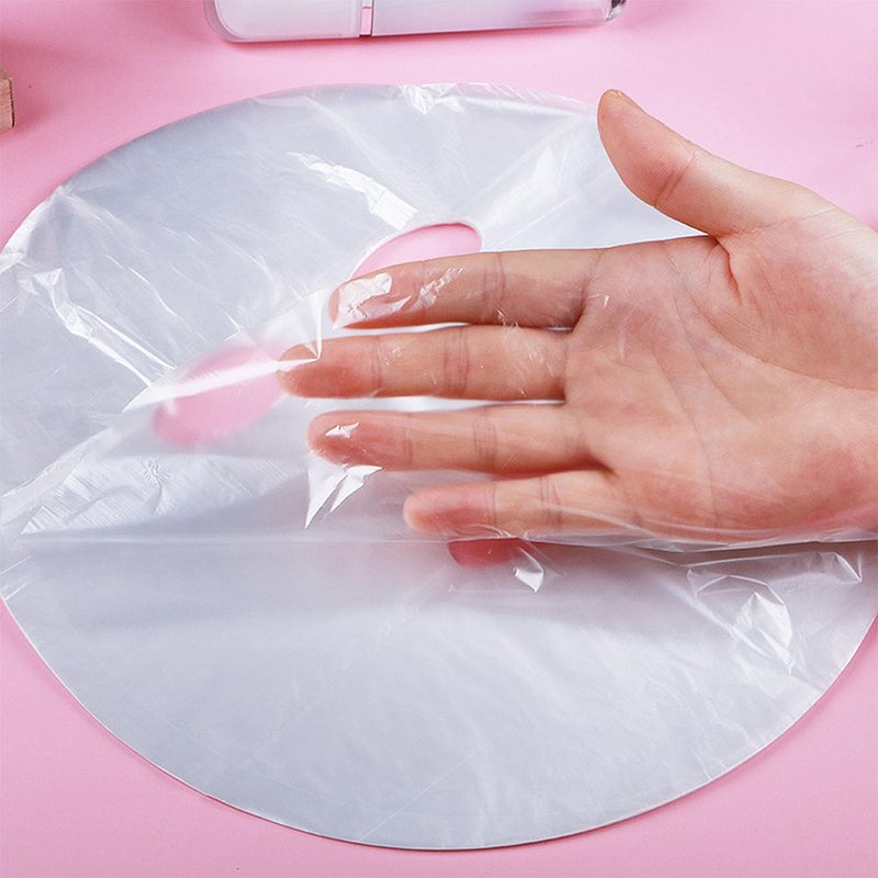 Disposable Face Mask Sheets - 400-Pack Transparent Plastic Facial Wrap for Enhanced Skincare | At-Home Spa Essential