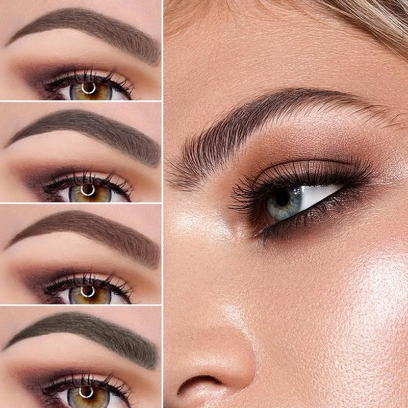 2PCS Microblading Eyebrow Pencil, 2025 New Magic Eyebrow Tattoo Pencil 4 Fork Tip, Natural Waterproof Makeup Fine Stroke Eyebrow Pencil Long-Lasting Eyebrow Pen (Dark Brown)