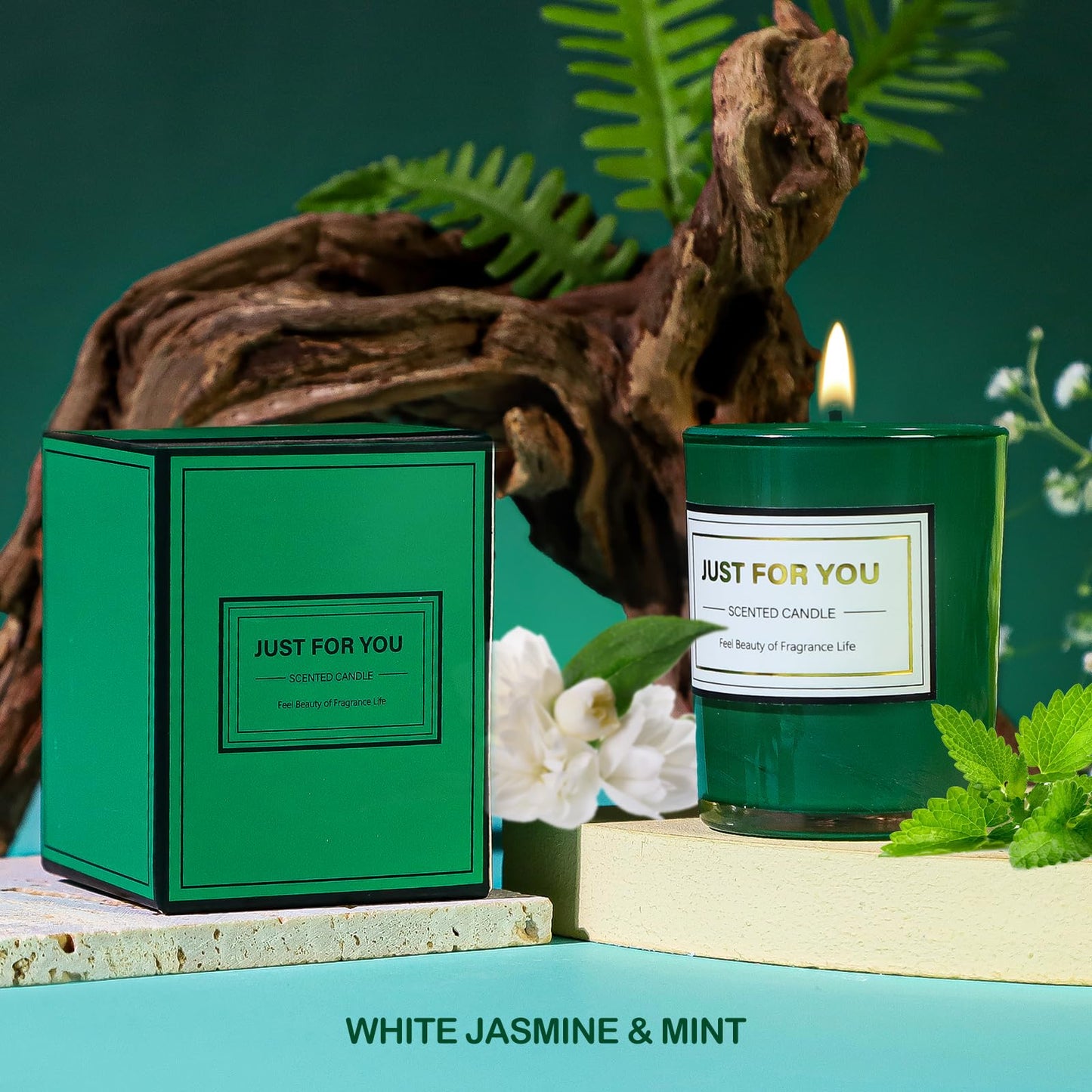 WECURATED Green Gifts for Women, Emerald Spa Gift Basket