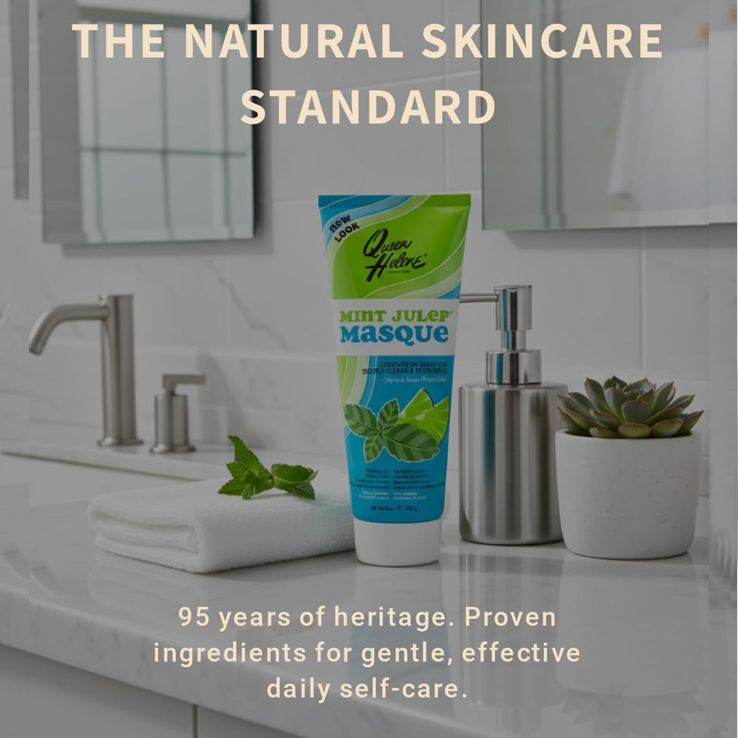 Queen Helene Mint Julep Masque 8 oz – Deep Cleansing Clay Face Mask for Oily & Acne-Prone Skin | Purifies Pores & Soothes with Refreshing Mint | Classic Spa-Quality Treatment Made in USA