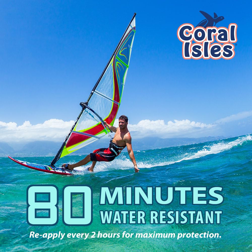 Coral Isles by Rocky Mountain Sunscreen | SPF 50 KIDS Spray | Broad Spectrum UVA/UVB Protection | Hawaii Reef-Safe Act Compliant | Oxybenzone & Octinoxate Free | Water Resistant 80 Min. | 16 Fl Oz