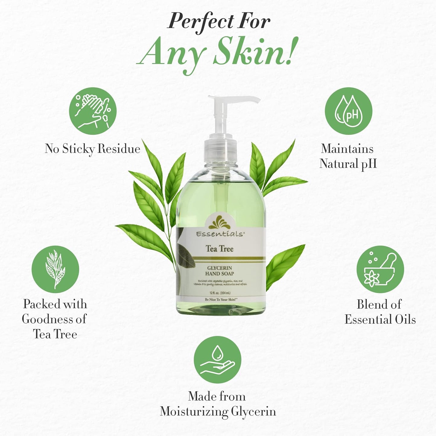 Glycerin Liquid Hand Soap with Aloe Vera - 12 oz, Pack of 3 | Moisturizing & Gentle