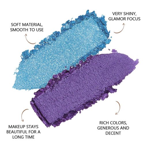 FeiCuiYun Double color eye shadow, Eyeshadows Creamy, high pigment eye makeup palette, matte shimmer metal eye shadow powder, Blendable, Ultra-Pigmented, Easy to Apply, Matte & Shimmer, (02)