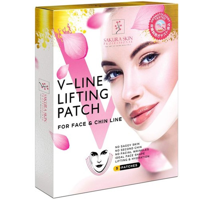 SWISSÖKOLAB V shape lifting up Face Mask Chin Up Patch Double Chin Reducer Chin Contour Tightening Firming Face Lift Tape Mask V-Line Neck Lifting Patches V Shaped Slimming Face Mask 5 pcs