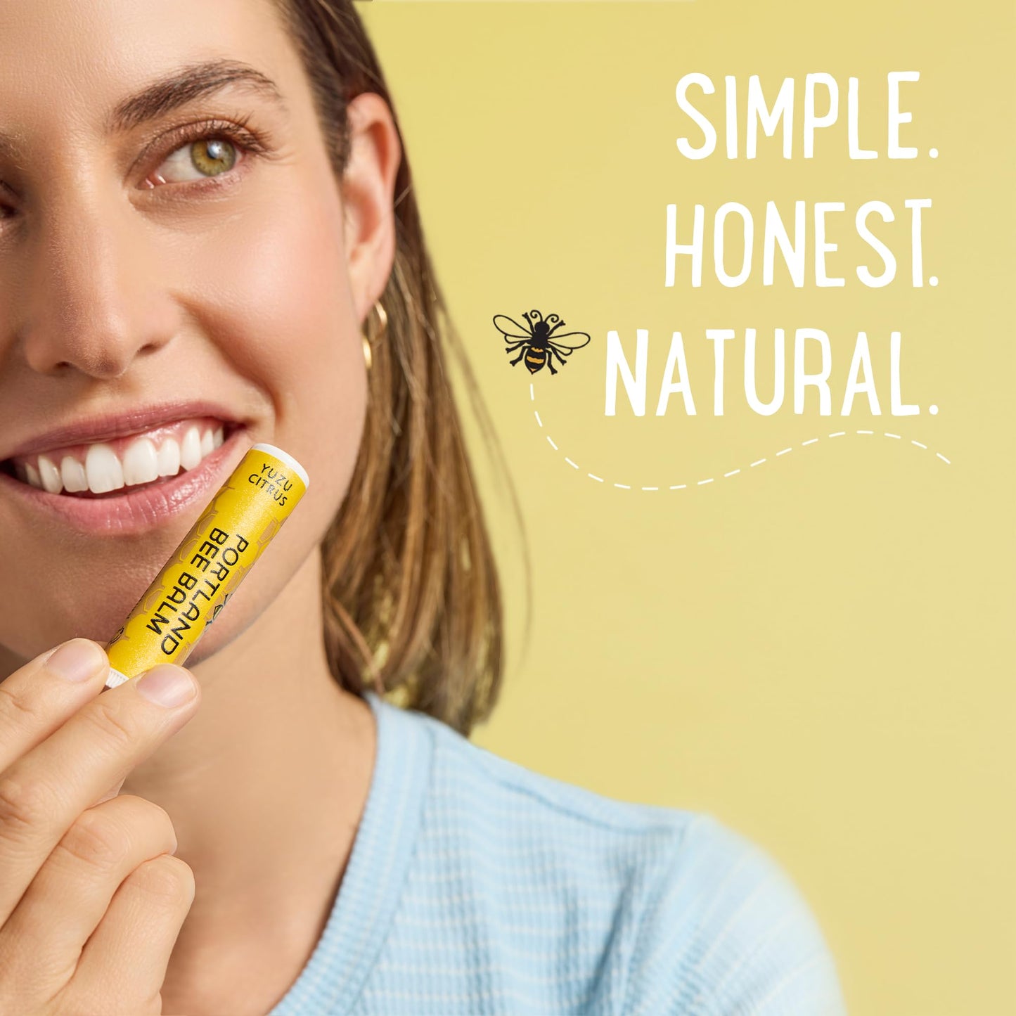 Portland Bee Balm All Natural Handmade Beeswax Lip Balm with Organic Coconut and Olive Oil (Yuzu Citrus) - 24 Count | Natural Lip Balm, Cruelty Free, Plastic Neutral, | Organic Lip Balm
