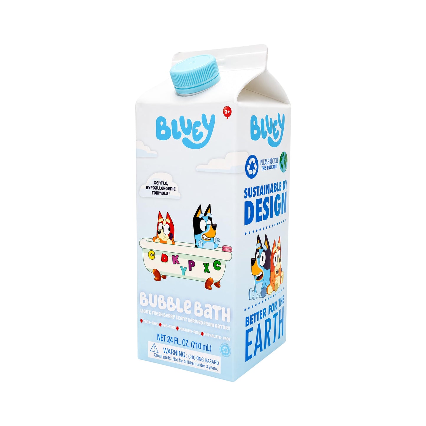 Bluey Bubble Bath for Toddlers and Kids 3+, Fresh Berry Scent, Tear Free | Dye, Paraben, Phthalate-Free | Hypoallergenic | 24 oz/ 710 ml