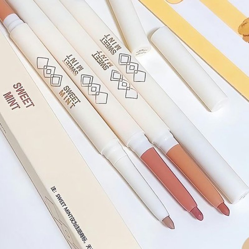 Okerker Double Ended Lip Liner - Waterproof Versatile Lip Liner & Contour, Nourishing Formula, Long Lasting Matte Finish, Effortless Application for Bigger and Fuller Lips (#2 NUDE PINK)