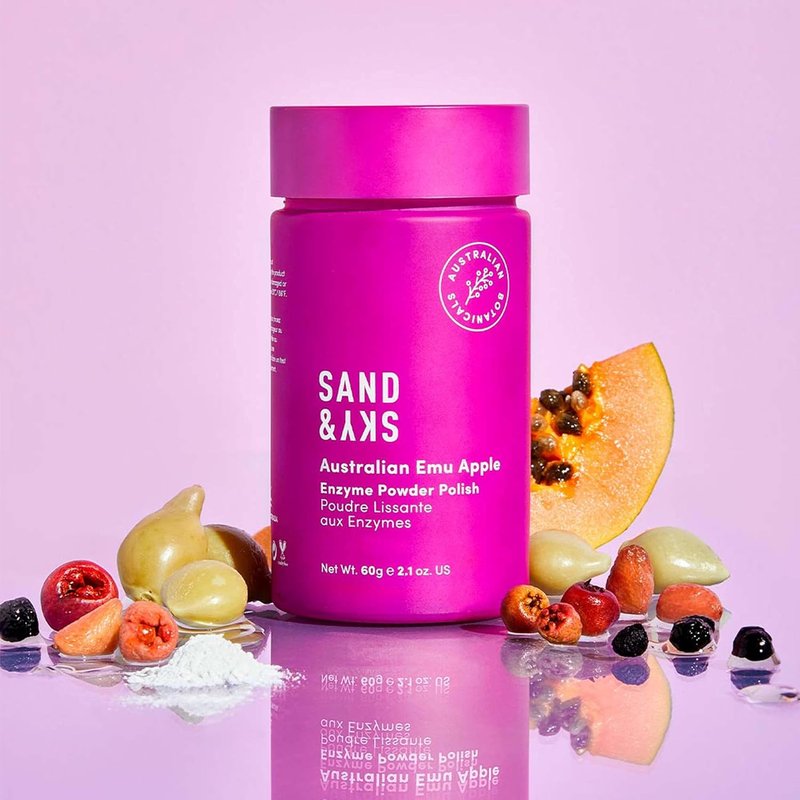 Sand & Sky Enzyme Exfoliator - Vitamin C & Papaya Brightening Face Wash | Gentle Daily Polish with Australian Glow Berries