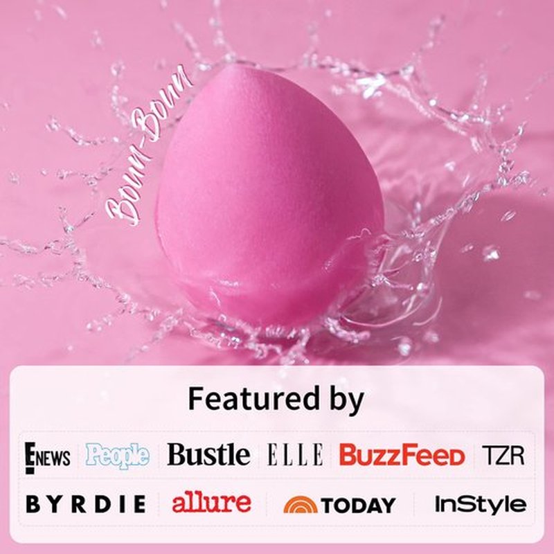 BEAKEY Latex-Free Blender Makeup Sponge for Blending, Pink Makeup Sponge Set, Soft Beauty Sponge, for Flawless Application of Liquid, Cream, and Powder Cosmetics