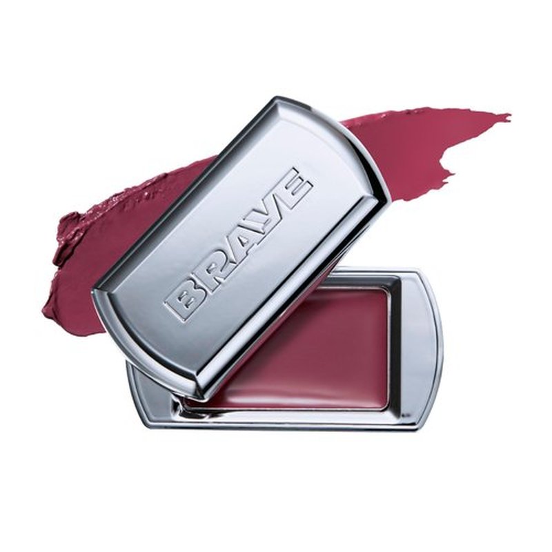 BRAYE Lipsleek Lip Balm, Monochromatic Cream Blush 2-in-1 Face Makeup, Hydrating & Mood Buildable, Vegan + Cruelty-Free Glow for Cheeks l 06 Plucky
