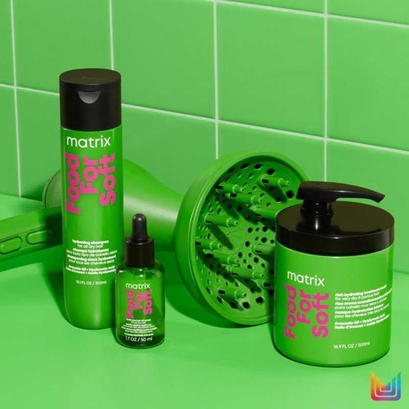 Matrix Food For Soft Shampoo | Hydrating Shampoo for Dry & Brittle Hair | Moisturizes, Softens, & Smooths | With Avocado Oil & Hyaluronic Acid | Suitable for Color Treated and Natural Hair | Vegan