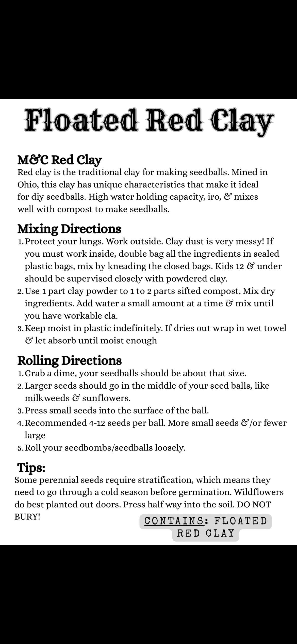 Red Clay for DIY seedballs & More