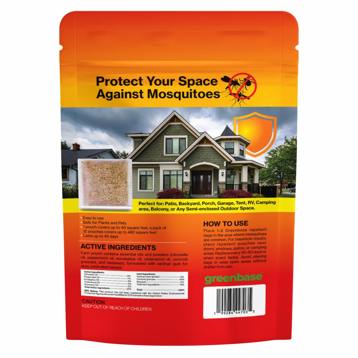 Travel Mosquito Repellent Pouches 12 Pack – Natural Indoor & Outdoor Mosquito Repellent for Home, Patio, Yard & Camping | Long-Lasting Mosquito Repellent Bags – Safe for Kids & Pets