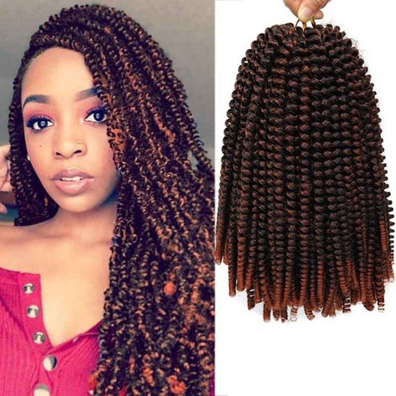 12 inch Spring Twist Crochet Braids Hair for Butterfly Locs Bomb Twist Crochet Hair Beyond Beauty Ombre Colors Synthetic Fluffy Hair Extension 3 Packs(12 Inch, M1B 350)