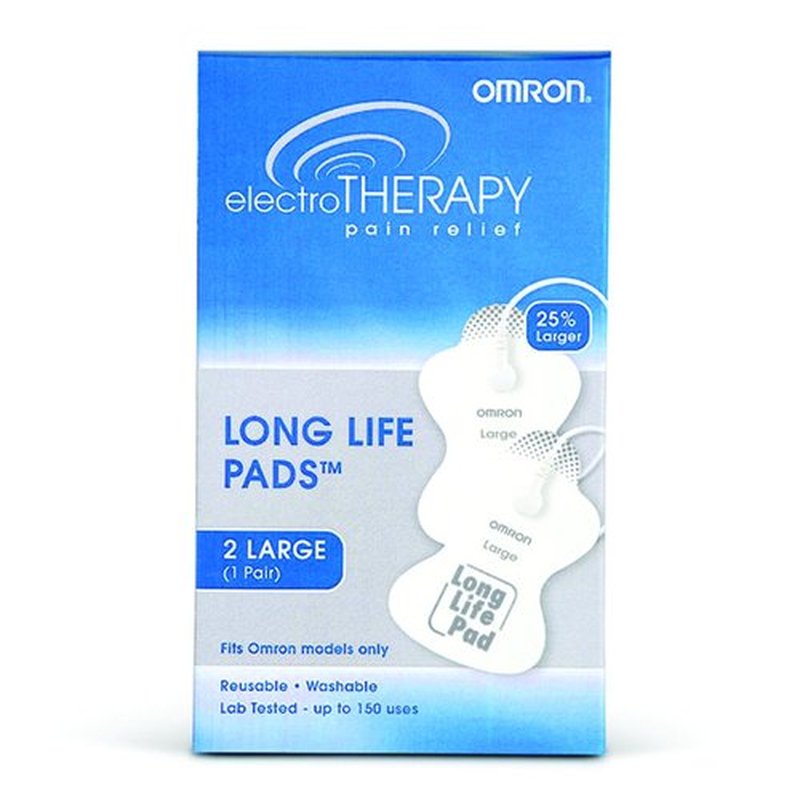 Omron Large Long Life Pads for TENS Unit (PMLLPAD-L), 1 Pair