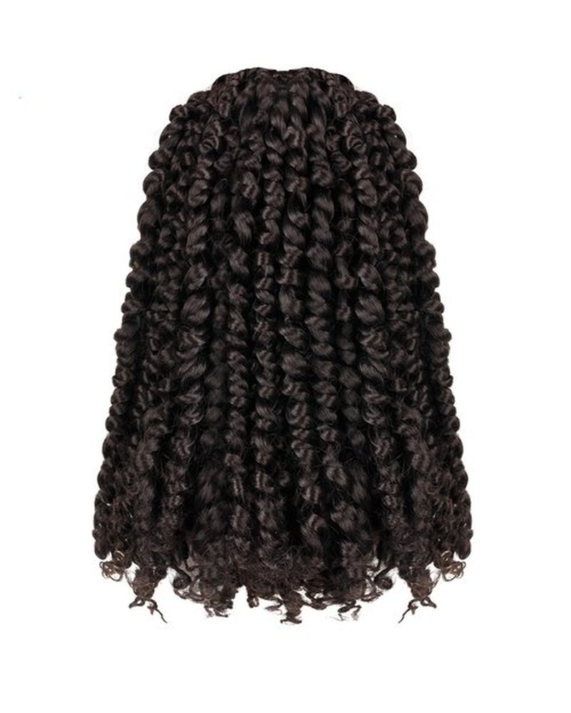 10 Inches 8 Packs Pre Looped Pretwisted Passion Twist Crochet Hair for Black Women and Kids-Light Brown,Soft Hair Extensions Braided by Synthetic Spring Kinky Twist Bohemian Curls(10"-8 Packs,4#)