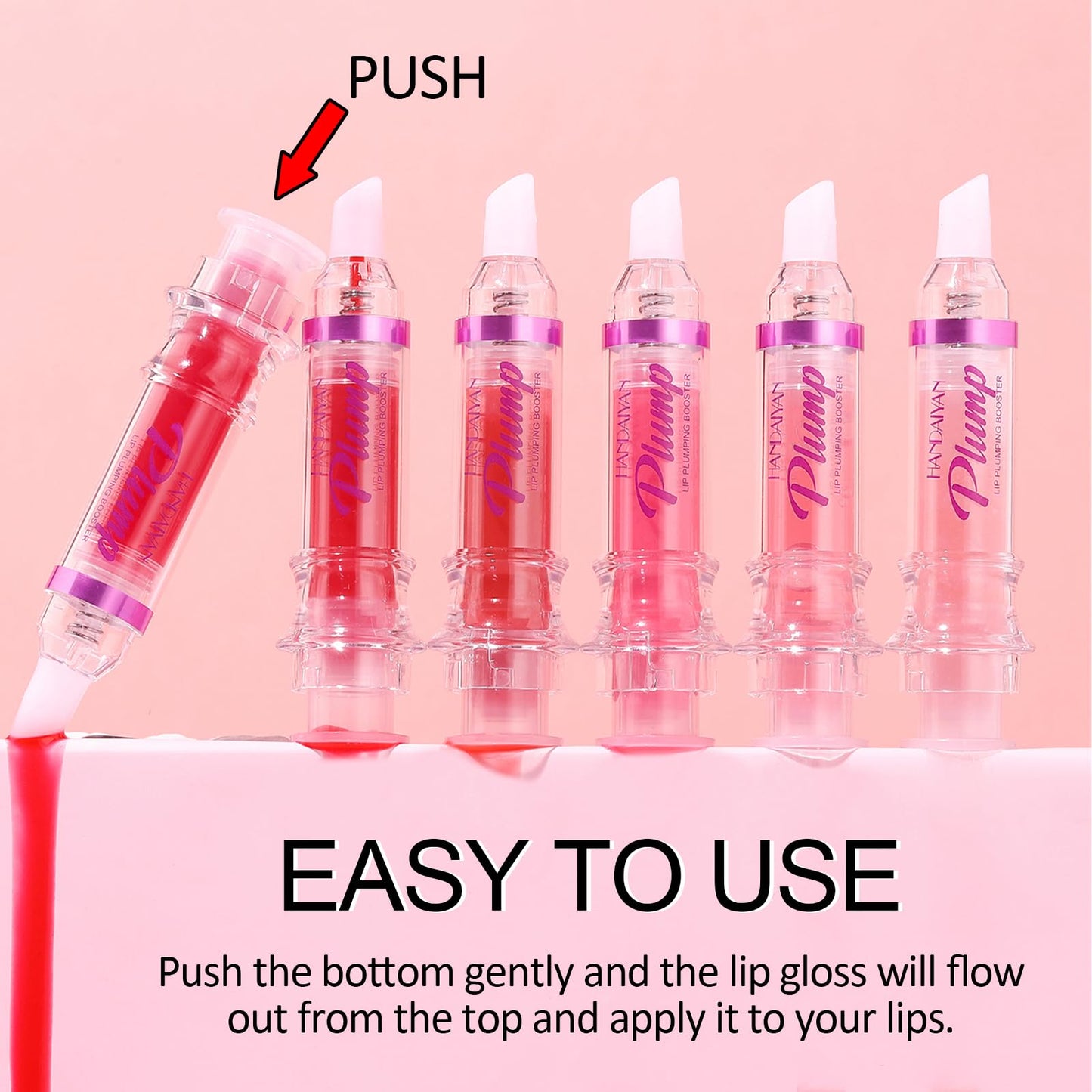 Erinde Lip Plumper Gloss, Natural Spicy Lip Plumping Booster Lip Plumping Oil, Ultra-Hydrating & Nourishing Plump Lip Plumper, Glossy Finish Fuller Lip Gloss for Women Girls, 06#