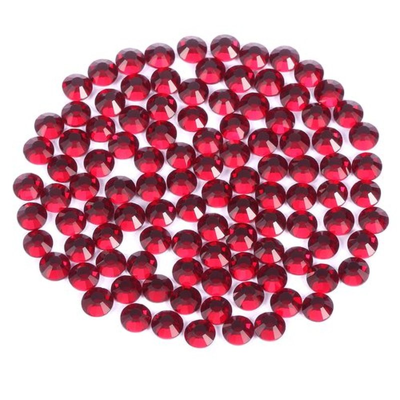 Dark Red Flatback Rhinestones for Crafts Glass Nail Rhinestones Nail Gems Crystals Non Hotfix Rhinestones for Makeup Bags Shoes Decoration DIY(SS20,1440pcs)