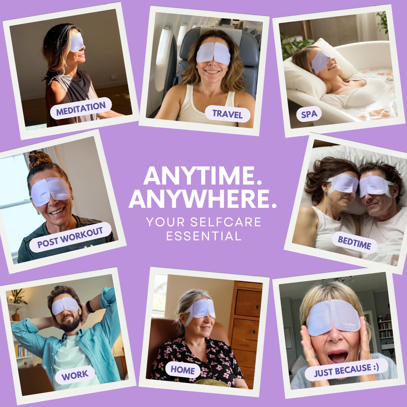 LumiDew Steam Eye Mask, Self Heating Heated Eye Mask for Sleep, Warm Compress for Eyes, Moist Heat for Dry Eye Relief, Stye Eye Treatment, Spa, Travel Essentials, Unscented 30 Pack