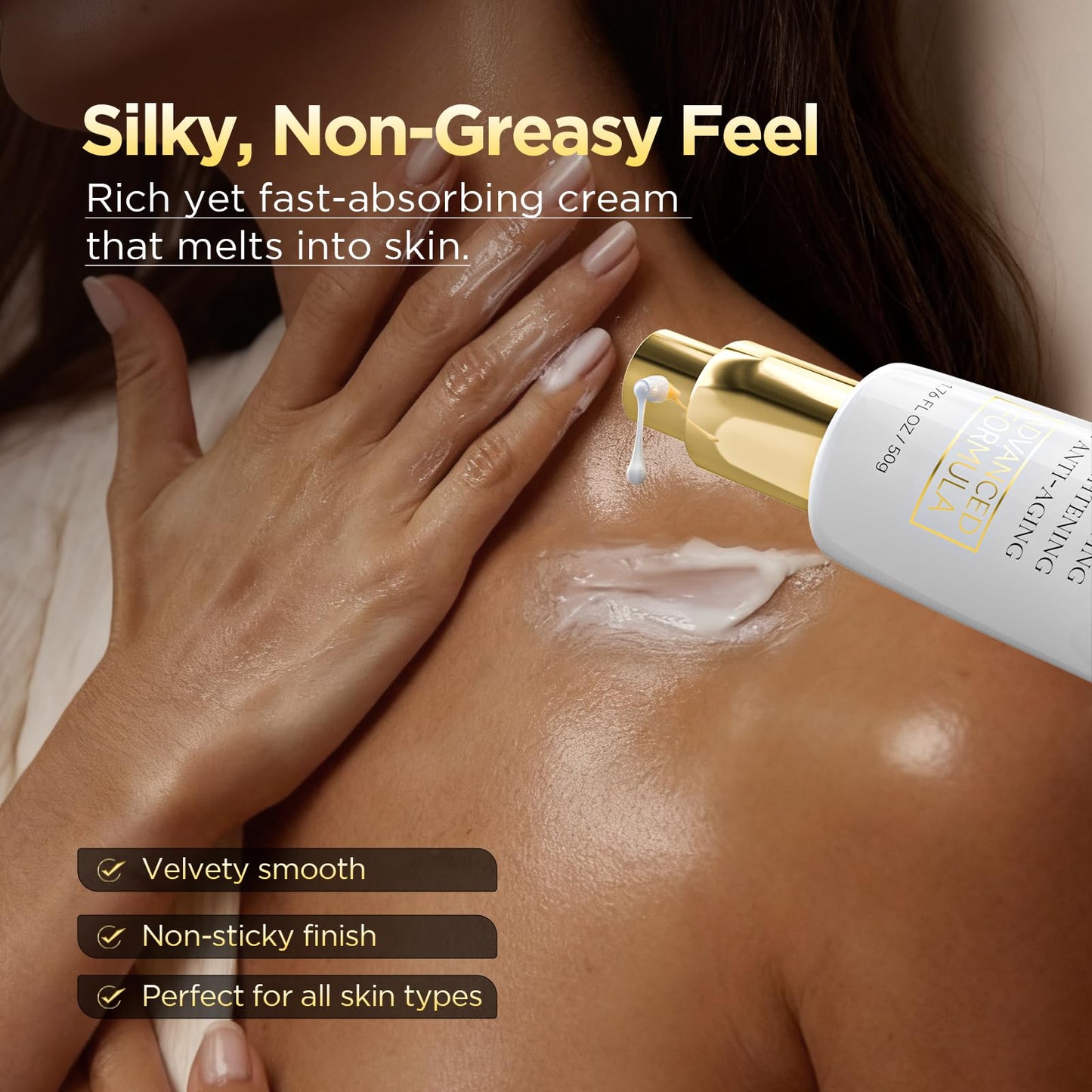 abarno Firming Neck Cream for Crepey Skin Body Care Comfort,Moisturizing, Tightening Lotions Cosmetic Skin Care Skin & Repair for Women（Platinum）