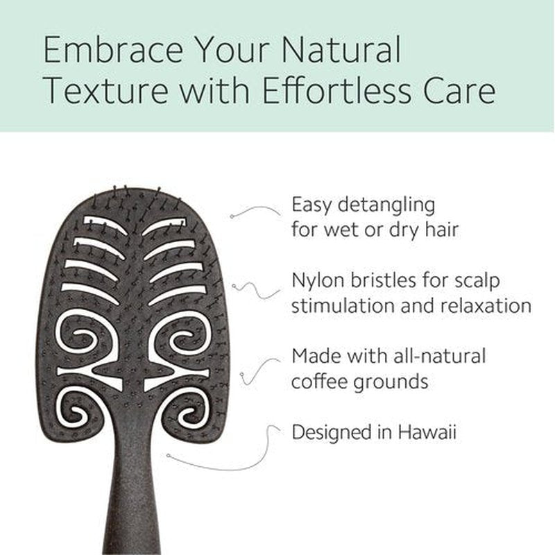 Ibiza Hair Aloha-Series KV1 Kona Vent Brush - Vented Paddle Hairbrush for Detangling, Dry Hair & Scalp, Shower Use, Nylon Bristles, Professional Haircare