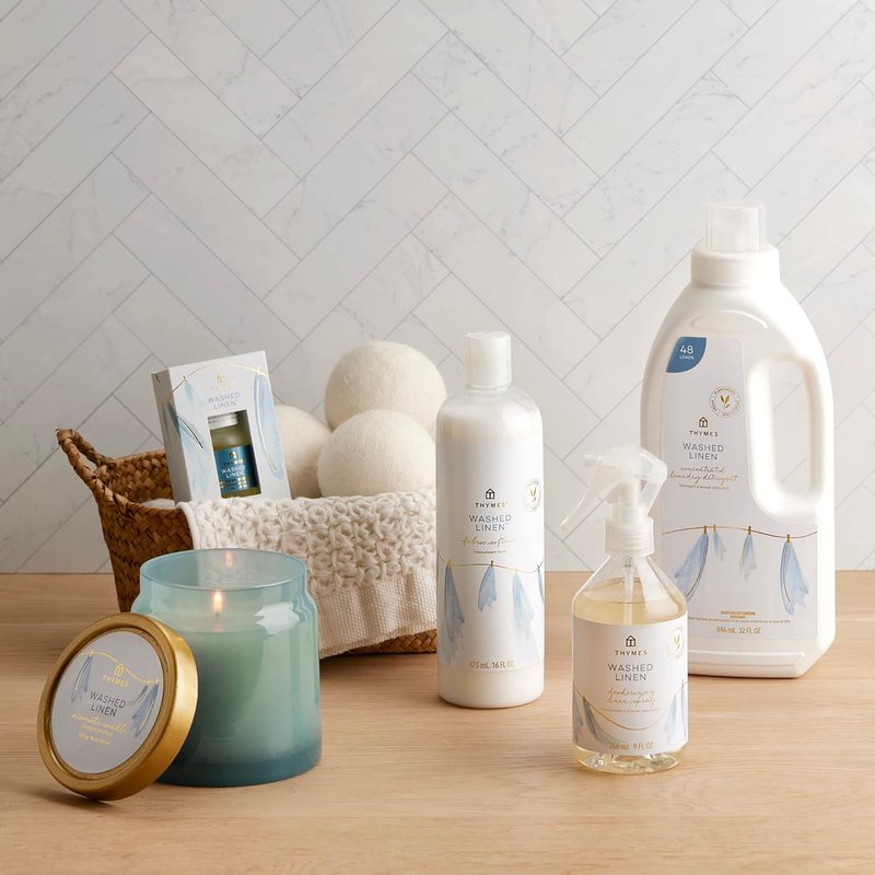 Thymes Linen Spray - Fresh Washed Linen Scent | 9 Fl Oz Room Spray